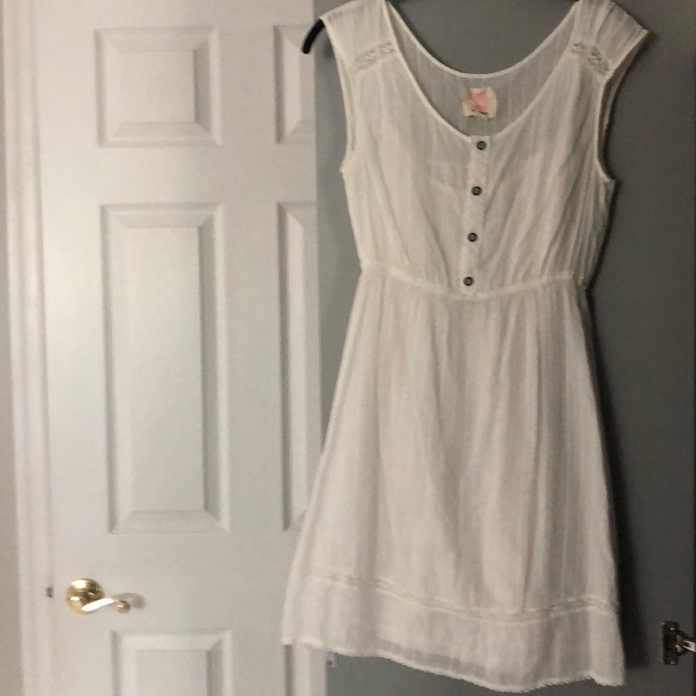 Quicksilver white linen dress